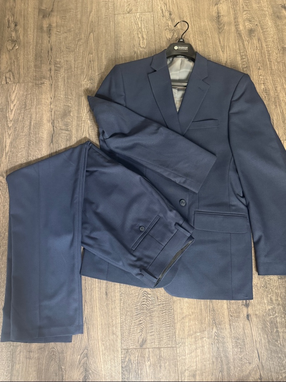 Haggar Navy Two-Piece Suit - Tailored Jacket & Trousers